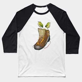 Rock wrens on an old boot Baseball T-Shirt